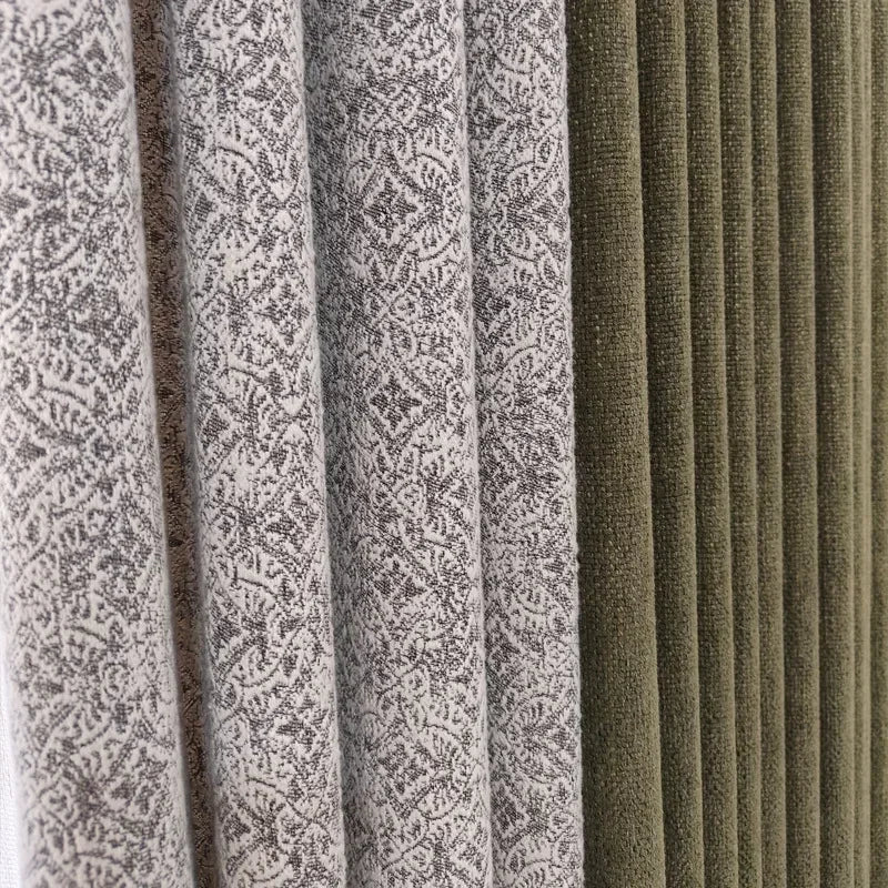 rideau moderne vert foncé opaque salon chambre fenêtre grande taille