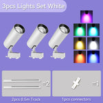spot lumineux led rvb moderne noir toucher rail 220v flux lumineux variable certifié rohs
