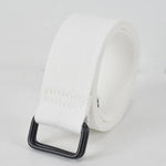 ceinture tissu épais couleur marron noir simple moderne boucle noire adultes unisexe orage vert