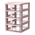 organisateur moderne rose clair transparent tiroirs plastique respectueux environnement multifonctionnel