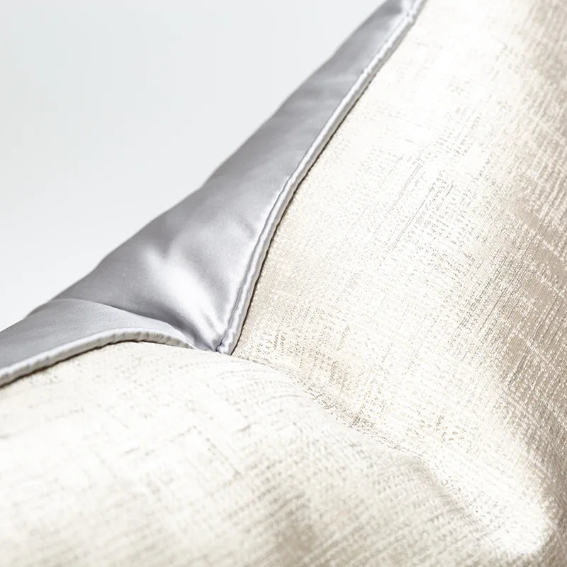 housse coussin décorative contemporaine beige clair tissu polyester carré sofa 30x50cm 45x45cm 50x50cm