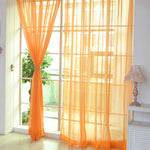 rideaux translucides modernes polyester rose blanc rouge bleu orange fenetre plate 100x200cm