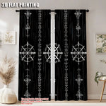 rideaux moderne viking motifs géométriques blancs opaques 100 polyester pièces