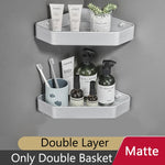 étagère d'angle aluminium noir mat salle bain moderne étagère gris mat salle douche clips