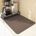 tapis sol moderne microfibre absorbant antidérapant cuisine séchage vaisselle intérieur gris