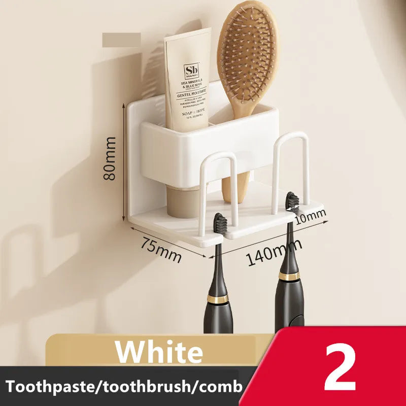 porte brosses dents adhésif moderne noir mat salle bains accessoires toilette crème dentifrice soins