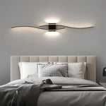 lampe murale moderne courbes élégantes noir doré blanc contemporaine 60cm 80cm
