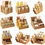 support tasse bambou bois naturel accessoires bar salon thé moderne