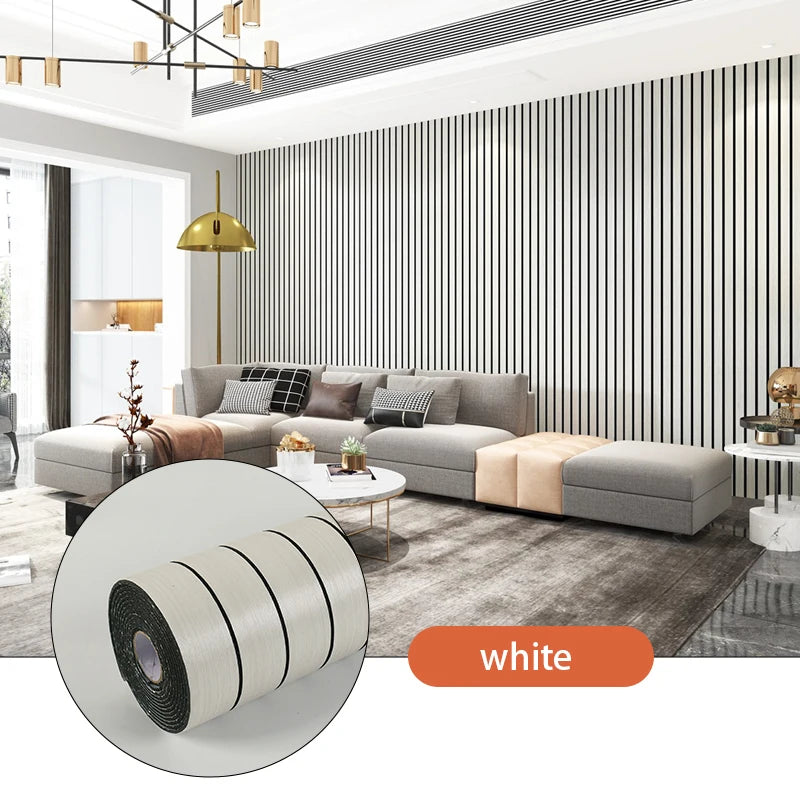 autocollants muraux 3d décollables moderne résistants l'eau l'humidité beige noir lignes verticales