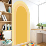 rideau mural moderne orange jaune beige uni minimaliste maison salon chambre d'enfant decoration autocollant