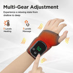 bracelet chauffant massage vibration relaxation affichage numerique controle usb moderne gris orange