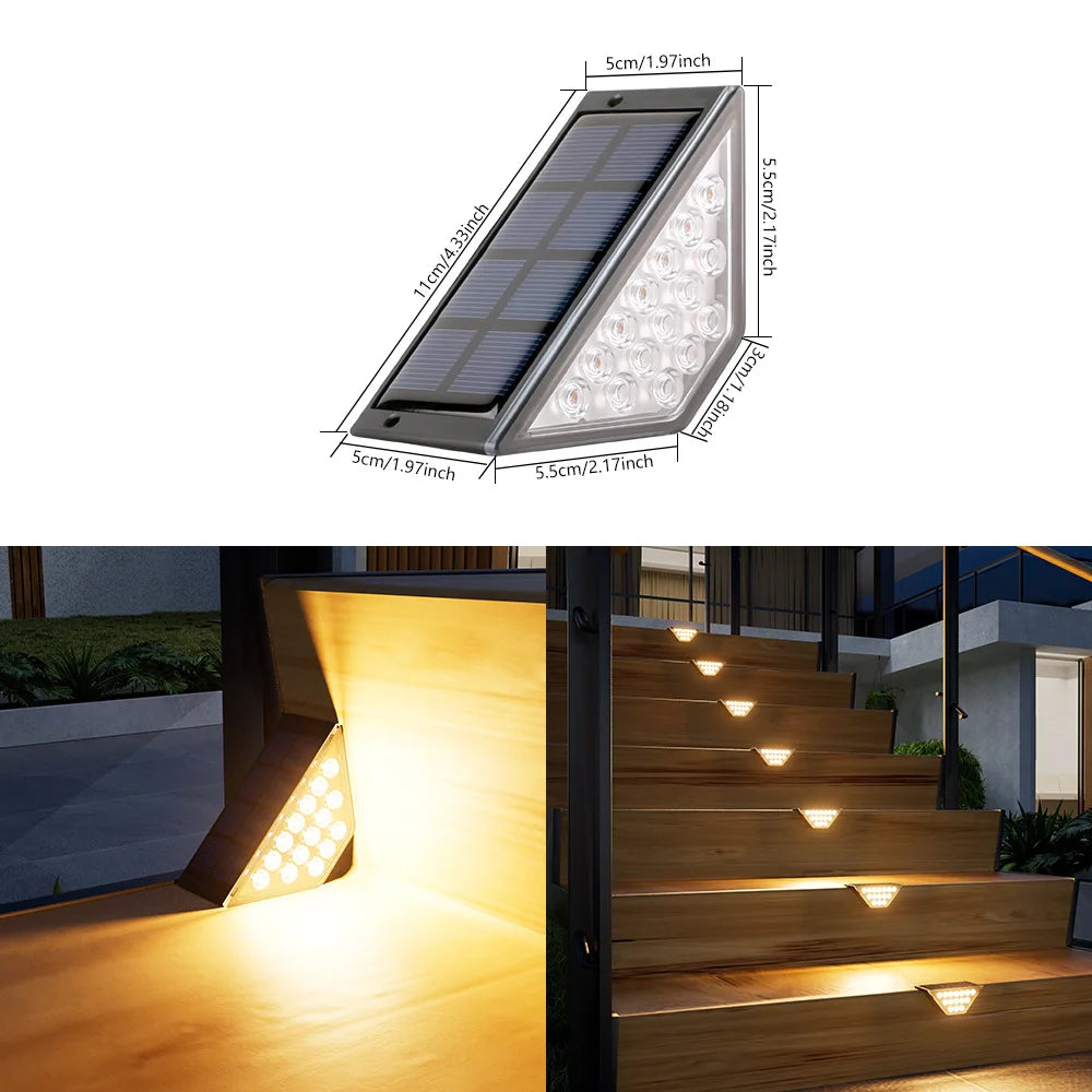 éclairage solaire escaliers led moderne 24watts ip65 810h heures decorationextérieur