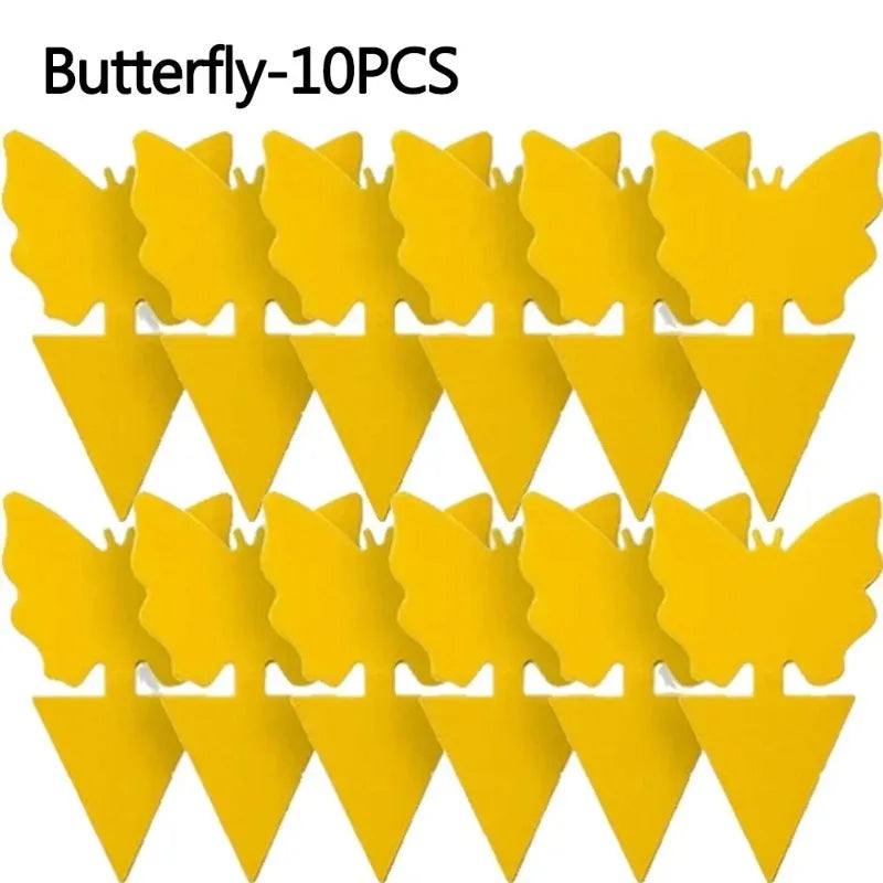 pièges insectes adhésifs papillon jaune moderne protection jardin 13x8cm abeilles mouches moustiques fourmis