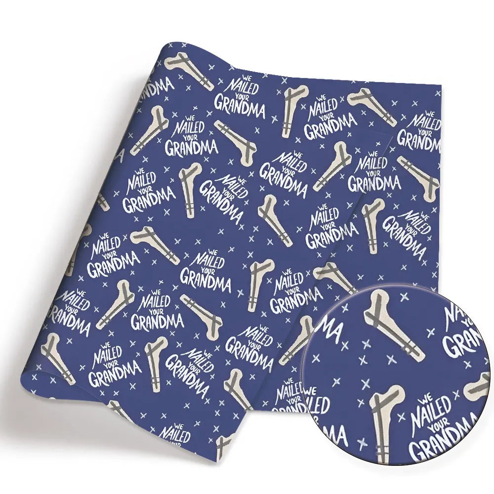 serviette toilette bleu marine gris motif médical chirurgical coton imprimé moderne maison