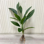 décoration murale moderne plante artificielle feuilles vertes racines apparentes salon chambre coucherextérieur