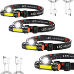 lampe frontale led noire geometrique moderne ceinture ajustable cable usb rechargeable camping running