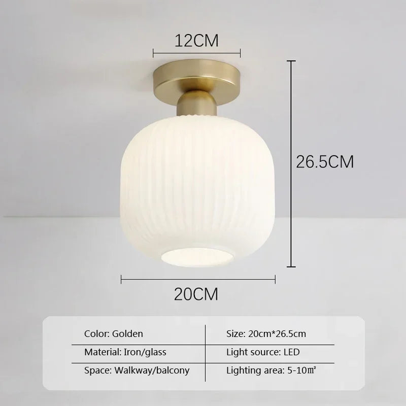 lampe moderne dorée striée vis fixations certifications multiples 20cm 26cm