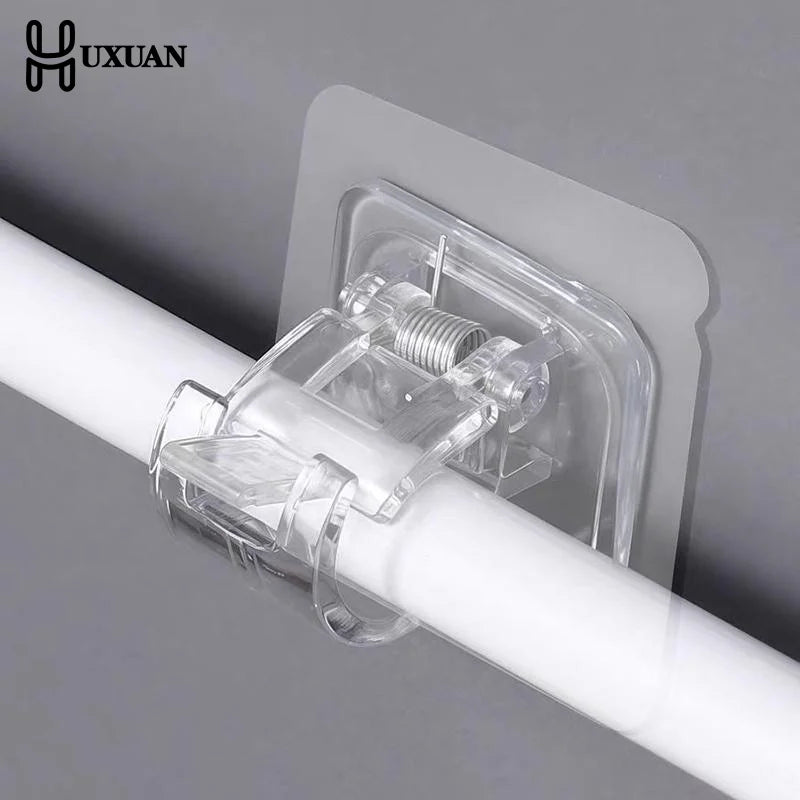 crochet rideau transparent moderne adhésif fixe porte rideau sans perçage support mural clip fixations