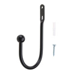 boucles rideau moderne fixations vis métal noir uni 8.6cm largeur 7.1cm hauteur