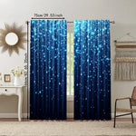 Détail du motif étoilé sur rideau polyester