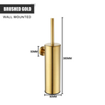 brosse wc inox fixe mur sol moderne chrome blanc or brushed gold