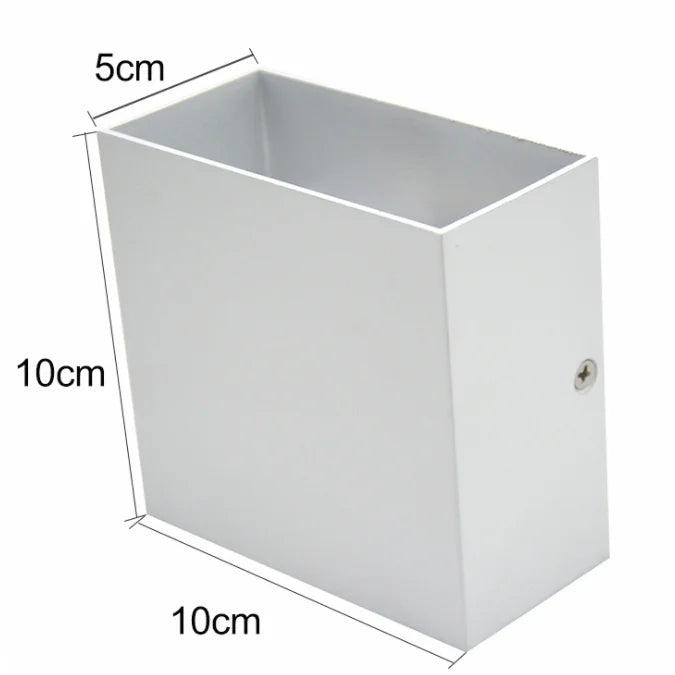 applique murale led moderne noir blanc surface mate 10cm 10cm 5cm minimaliste fixée mur