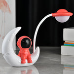 veilleuse led lampe astronaute lune rechargeable table decoration moderne chambre enfants spatial