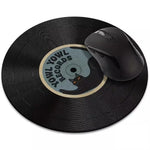 tapis souris noir chat vintage yowl yowl records vinyle antidérapant jeu 30cm 20cm