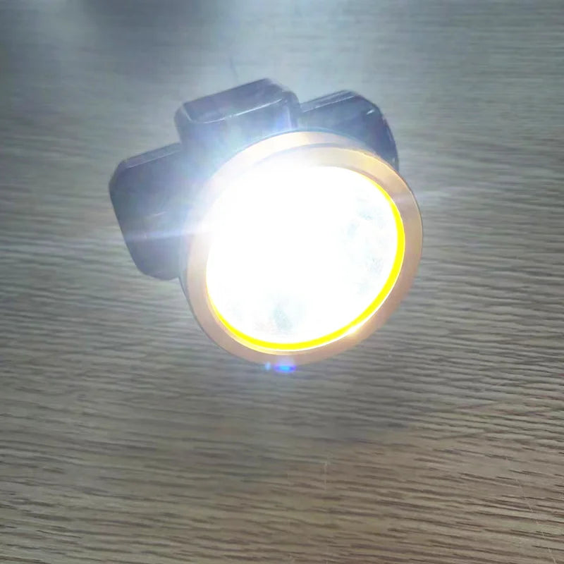 lampe frontale led étanche ip65 rechargeable batterie lithium bandeau élastique pince fixation