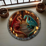 tapis rond dragon livres bibliothèque moderne salon chambre décoration extérieur salle bain