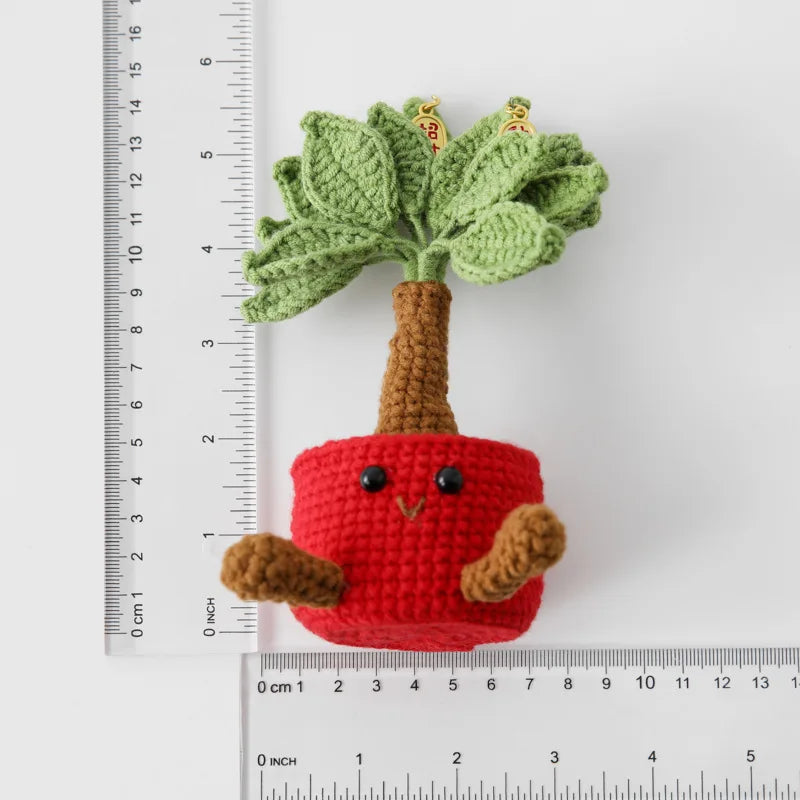 décoration intérieure arbre billets crochet vert marron rouge blanc violet jaune