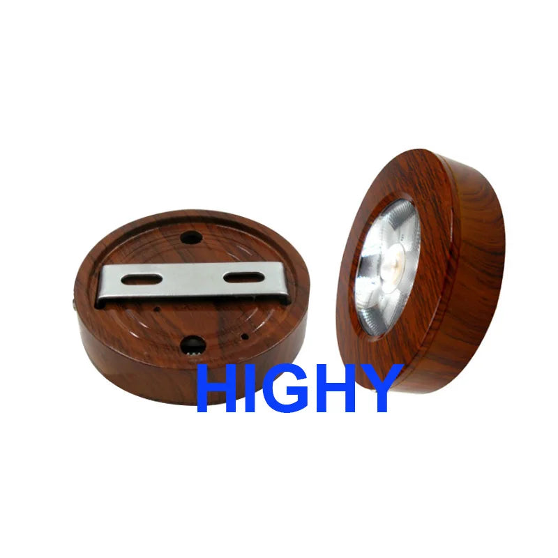 spots led 3w 5w 7w 220v bois naturel texture moderne interrupteur bouton