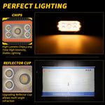 lampe led travail off road orange noir grille led moderne robuste vis fixation câble