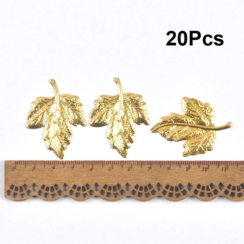 connecteurs métal doré feuilles branches décoration artisanale scrapbooking bijouterie 21 78mm