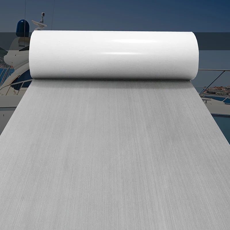 tapis sol auto adhésif eva gris marron bleu marine rayures horizontales moderne yacht bateau