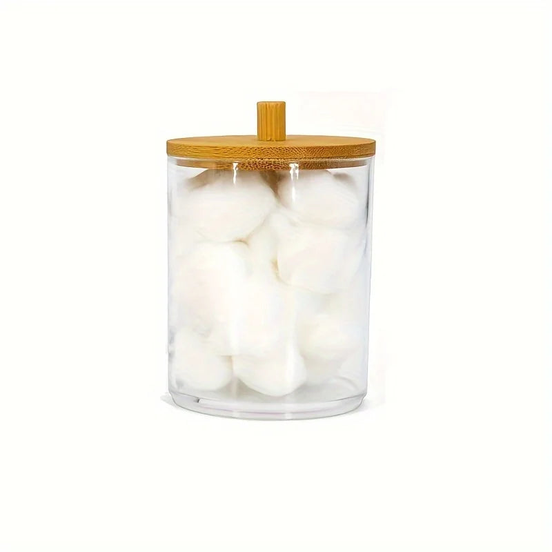 boîtes rangement coton tige transparentes moderne boites acrylique réutilisables minimaliste