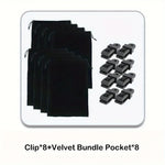 accessoires rideau extérieur anneau plastique noir sac tissu clip pince serrage patio