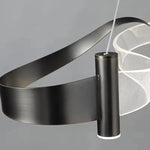 suspension lumineuse moderne blanc doré noir ondulé mat salon chambre