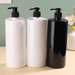 flacons cosmétiques pompe blanc noir moderne minimaliste 24cm 8.3cm rechargeable 1000ml