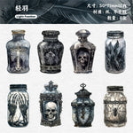 autocollants vintage baroques fleurs ornements décoration scrapbooking transparent doré parfum diy