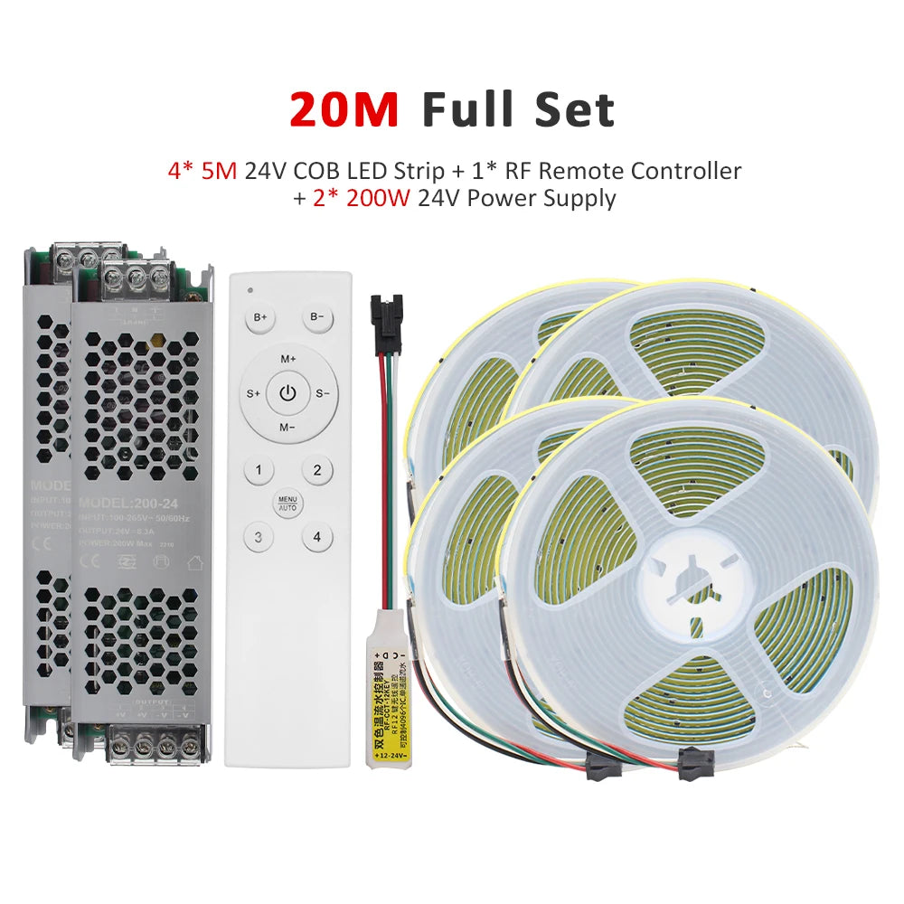 ruban led blanc adhésif moderne contrôle rf 10m 576leds 24v cct dualwhite