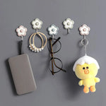 porte clés adhésifs modernes porte accessoires décoratifs fleurs colorées minimalistes
