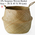 panier tissé osier pliable rangement stockage beige clair rustique naturel poignées corde