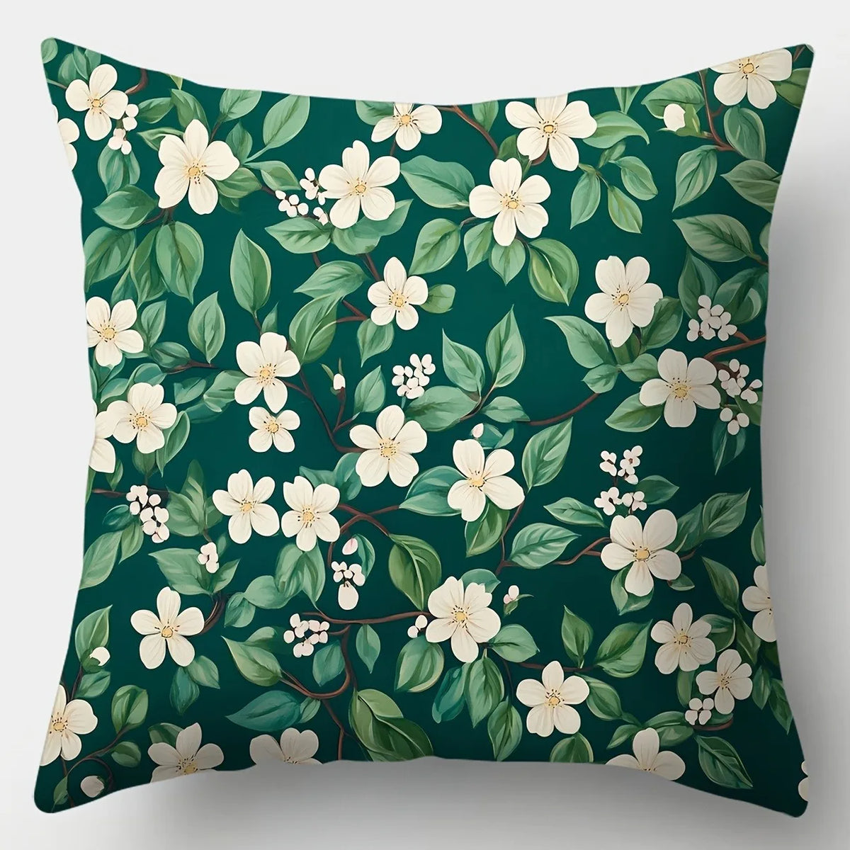 coussins imprimés double face fleurs marguerite vintage polyester taille 35 45 50 60 cm