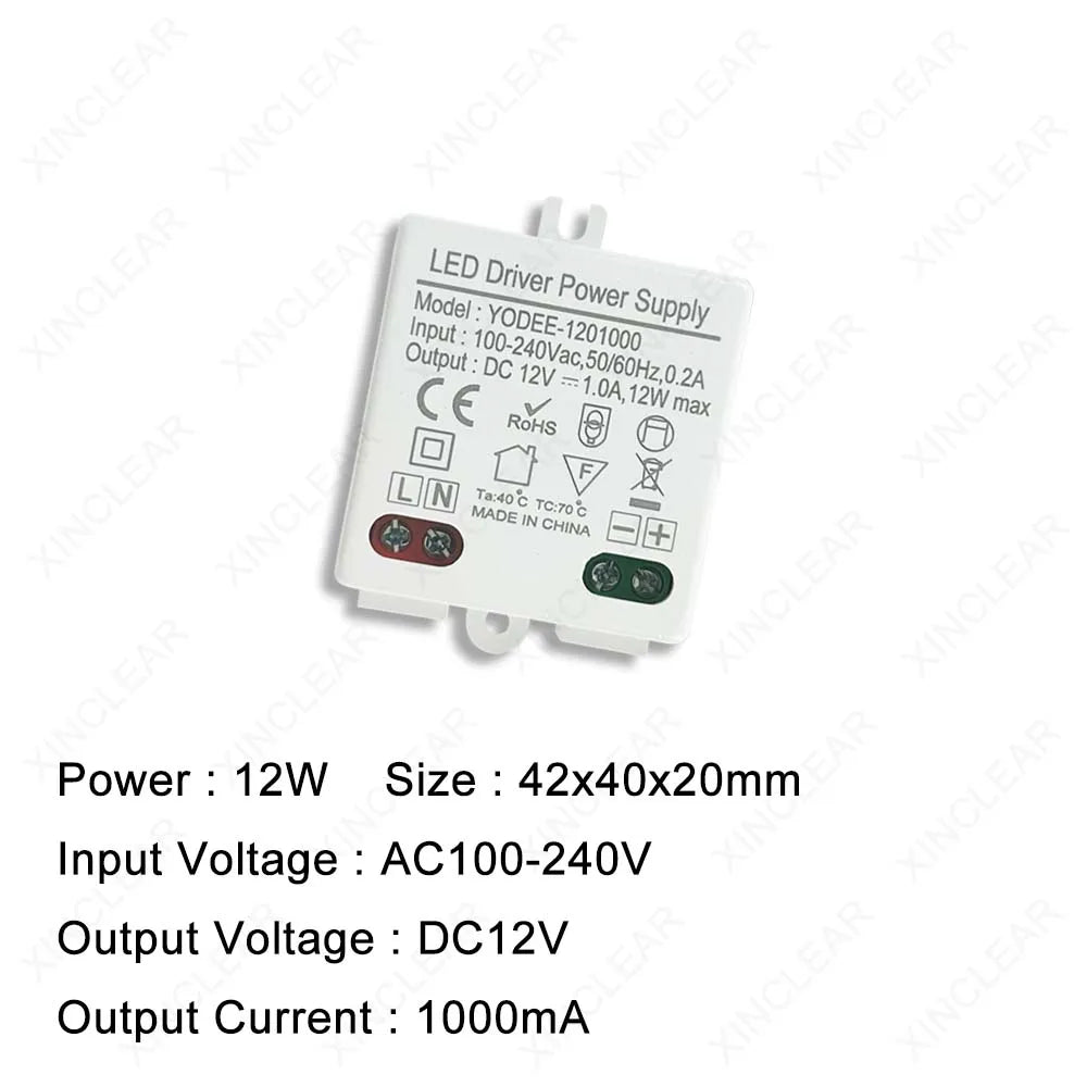 driver led 12v 10w 830ma 12w 24v 500ma blanc moderne