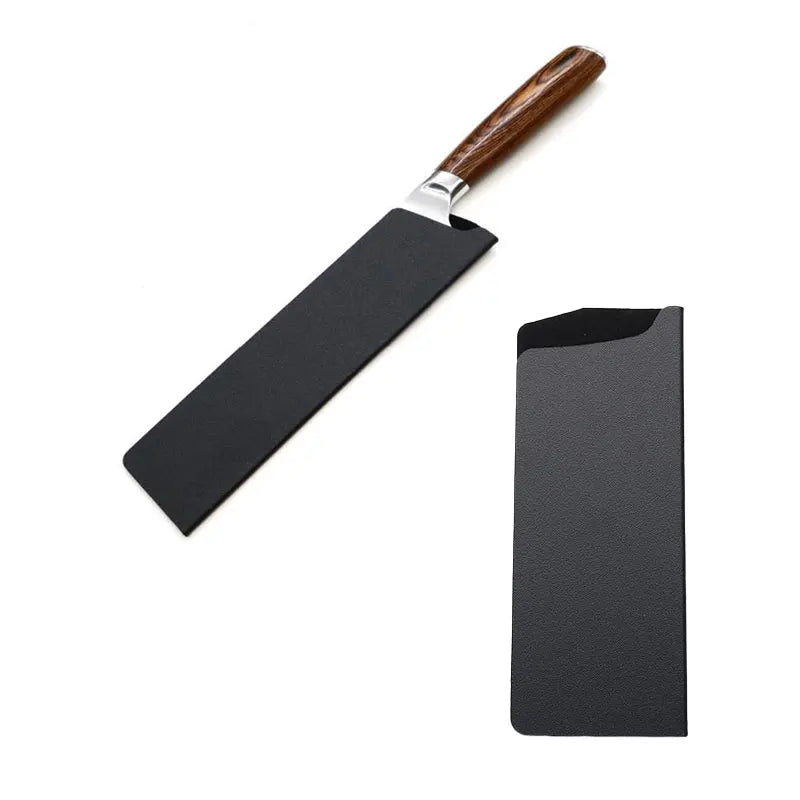 protège couteau noir adhésif durable moderne protection cuisine matériau métal