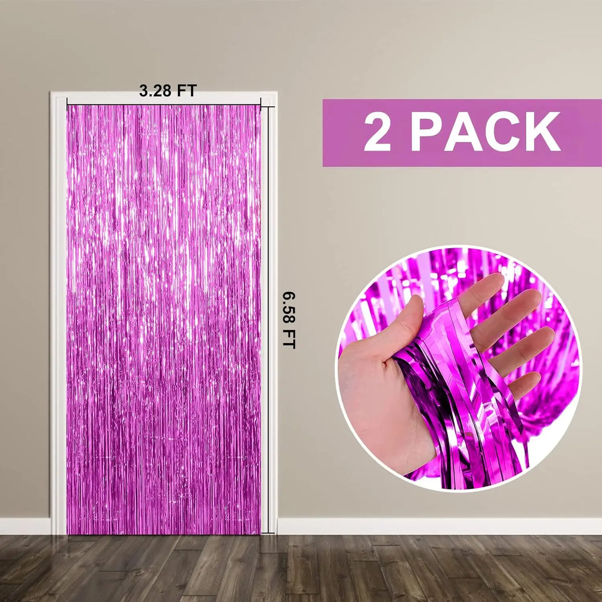 rideau paillettes violet occasion fête anniversaire mariage noël décoratif brillant 3.28ft 6.58ft