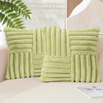 housses coussin polyester rayées blanc modernes adhésives occasionnelle décoration maison