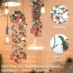 guirlande artificielle roses blanches vertes mariage décoration intérieure diy fleurs feuilles adhésif floral