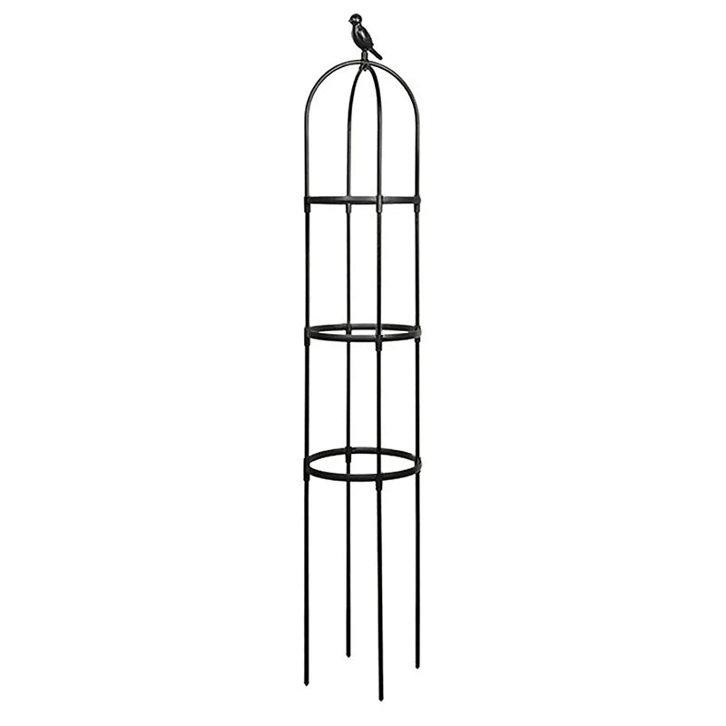 support plante grimpante structure circulaire plateaux horizontaux noir blanc moderne fonctionnel jardin fleur vigne